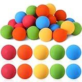 Syhood 24 Pieces Knee Hockey Balls for Kids Mini Soft Foam Hockey Balls for Indoor Floor Mini Stick Nets Party, Assorted Colors, 2 Inch(Vivid Color)