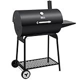 Royal Gourmet CC1830 30 Inch Barrel Charcoal Grill with Warming Rack, Outdoor BBQ Grill with 627 Sq. In. Grilling Space for Backyard, Patio and Parties, Black