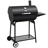 Royal Gourmet CC1830 30 Inch Barrel Charcoal Grill with Warming Rack, Outdoor BBQ Grill with 627 Sq. In. Grilling Space for Backyard, Patio and Parties, Black