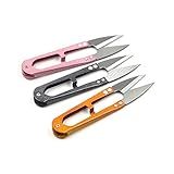 MUUZLL 3 Pack 4.1Inch Bonsai Pruning Scissors, Bud And Leaves Trimmer Yarn Thread Cutter Snips Trimming Supplies, Garden Plants, Gardening Clippers Flower, Stainless Steel Pruners Trimmers