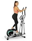 THERUN Elliptical Machine for Home, Hyper-Quiet Elliptical Exercise Machine, Compact Elliptical Trainer w/8 Levels Adjustable Resistance, 6KG Flywheel, Pulse Sensor, LCD Monitor