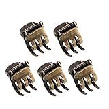 generic 5PCS Mini Metal Hair Claw Clips, Mini Hair Clamp Side Bangs Clip Hair Styling Tool Hairpins Hair Accessories for Women(C)