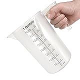 Plastic Measuring Cup with Handle, Pool Chemical Measuring Cup, Plastic Measuring Pitcher for Liquid Mixing, Pouring, Lawn Care, Pet Food, Motor Oil, Laboratory and More (32, Fluid Ounces, 1000ml)