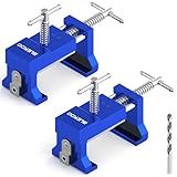 BLEKOO 2 Pack Cabinet Clamps for Installation, Solid Drilling Tool With Pilot Hole Guide