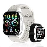 moutarlier Built-in GPS Distance Tracking Watch for Men and Women, Average Pace Running & Swim Watch, Waterproof, Long Battery Life (Silver)