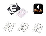 4 Pack Stainless Steel 11-in-1 Credit Card Multitool Wallet Camping EDC Survival Tool