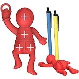 OURASHERO Silicone Funny Pen Holder Pencil Organizer Cute Desk Decorations Office Accessories Funny Keychain for Schoolbag Handbag Checkout Counter - Red