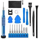 GISVAR Repair Tool Kit for Nintendo Xbox Switch PS3 PS4 PS5 Controller, 21PCS with Y2,T6H,T8H,T10H, Ph00,PH000, Torx Security Screwdriver with G3.8 G4.5, Cleaning Tool bag for Controller and Console