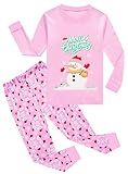 Tphon Kids Christmas Pajamas Sets Santa Claus Dinosaur Sleepwear Long Sleeve PJS Set for Boys Girls 6 Years