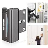 Home Security Door Lock, Upgraded Metal Door Reinforcement Lock, 3" Withstands 1000 lbs of Impact for Inward Swing Doors, Defender Door Locks for Kids Safety, Prevent Unauthorized Entry, Dark Gray