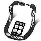 Topcrown Bike Chain Lock 5 Digit Combination Bicycle Lock (Black)