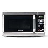 Farberware 0.7 Cu. Ft. Countertop Microwave Oven – 700 Watts Power, Auto Cook Settings, Defrost, Easy Clean and Child Safety Lock - Stainless