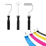 Yosoo Fiberglass Paddle Roller Kit Set, Bubble Buster Roller Tool 3 Pcs Fiberglass Laminating Bubble Roller Kit for Mold Resin Composite Tub Shower Bathtub Boat Repair