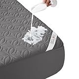 BEDLORE Waterproof Mattress Protector, Queen Size Mattress Pad Noiseless with Deep Pocket 6"-18" Depth, Soft Breathable Dirt-Proof Bed Mattress Cover Washable for Home, Bedroom, Hotel (Gray)