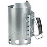 onlyfire Charcoal Chimney Starter, Round BBQ Chimney Starter for Charcoal Grills Barbecue Fire Starter with Heat Shield & Stay-Cool Handle, Sturdy and Easy to Use BBQ Grill Tools for Quickly Lighting