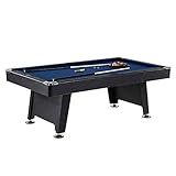 THORNTON 7' Pool Table With Billiard Ball and Cue Stick Set