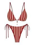 ZAFUL Crochet High Waisted Bikini Sets for Women Swimsuit Bathing Suits