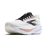Brooks Women’s Ghost 17 Neutral Running Shoe - White/Black/Rose Gold - 9 Medium