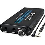 eSynic 16-300 Ohms Headphone Amplifier-Rechargeable Hi-Fi Audio Amplifier with Gain Switch & Volume Control-Aluminum Alloy 3.5MM AUX Headphone Amp Portable for Phone/Laptops/PC/MP4/Gaming Consoles