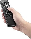Pepper Jobs W10 GYRO Air TV Remote, QWERTY Keyboard Fly Mouse for Win 11/10, LED Backlit Keyboard Mini PC Controller, 6-Axis Gyro w/Learning Remote Control Function