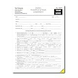 Patio Agreement Custom Printed with Your Company Information - Patio Walkway & Wall Contract - Patio Contractor Company Contract, 2 Part NCR Form