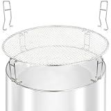 Heavy Duty Stainless Steel Fire Pit Cooking Grates Accessory Kit, Fire Pit Stand for 19.5" Solo Stove Bonfire, Easy Install Round Cooking Grill Grate for Outdoor Camping BBQ Picnic