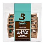 Boveda 58% Two-Way Humidity Control Packs For Storing ½ oz of Product – Size 4 – 10 Pack – Moisture Absorbers for Small Storage Containers – Humidifier Packs – Hydration Packets in Resealable Bag