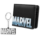 Marvel Card Wallet and Keyring Set for Men Teenagers - Card Slots ID Pocket Groot Mens Wallet - Gifts for Men (Multicolour Marvel)