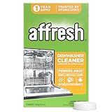 Affresh Dishwasher Cleaner, Helps Power Away Odor Causing Bacteria, Limescale, Mineral Deposits & Grime Inside Pump, Tub & Hoses, 12 Tablets, 1 Year Supply