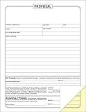 Job Proposal Form for Contractors - 2 Part Carbonless Form (100 Pack)