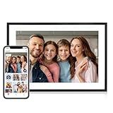 Digital Picture Frame, 10.1 Inch Picture Frame with 1280*800 HD IPS Touch Screen, Smart Digital Photo Frame Built-in 32GB Memory, Auto-Rotate Easy Setup to Share Photos or Videos via AiMOR APP (Black)