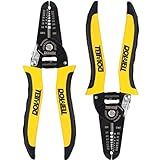 DOWELL 10-22 AWG Wire Stripping Tool Wire Stripper Cutter Pliers Tool Multi-Function Hand Tool for Electrician 2-Piece