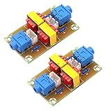 HiLetgo 2pcs XH-M372 Stereo Audio Isolator Vehicle Common Ground Interference Elimination Current Noise Isolation Transformer Coupler with 3.5mm Audio Socket