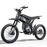 Riding'times Upgraded GT73 Electric Dirtbike for Adults Teens, 2400W Electric Motorcycle Max 37 MPH & 1747Wh Dual Battery Ebike, 85 Mile Long Range Ebike with 25" Dirt Tires E Dirt Bike