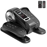 Under Desk Elliptical Machine, Electric Seated Pedal Exerciser, Mini Ellipse Leg Exerciser with Remoter, 12 Level Speeds, Forward & Reverse Direction, Manual & Auto Mode for Home Office