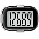 Pedometer Walking Simple 3D Step Counter with Clip and Lanyard, Activities Fitness Tracker Without Smartphone, Accurate Step Tracker for Women, Men, Seniors-Black