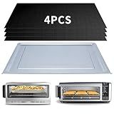 Crumb Tray Replacement for Ninja Foodi SP101 SP151 Air Fryer Oven with 4 Pcs Teflon Mats, Air Fryer Accessories for Ninja airfryer Flip Up Toaster Oven