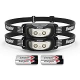 Energizer Universal LED Headlamp (2-Pack), Bright Head Lamp for Outdoors, Camping and Emergency Light, IPX4 Water Resistant (Batteries Included)