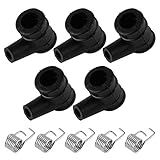 TorSor 5 Pack Spark Plug Boot Terminal Kit Rubber Cap Distributor Connector with Spring Replacement for M.C 5 Ignition Coil Wire 2 Stroke 4500 5200 5800 45CC 52CC 58CC Gas Chainsaw Garden Tool