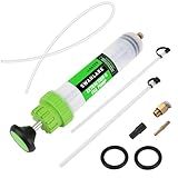 SWANLAKE 200cc Fluid Extractor & Fill Pump, Automotive Fluid Pump Extractor, Oil Change Pumps with 23'' Long Hose, 2PCS 12'' Extension Tubes, Suction Pumps for Lawn Mowers Cars