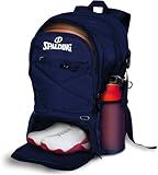 Spalding Basketball Backpack Sports Bag | Large Navy Backpack with Shoe and Ball Compartment | Use for Sport Accessories and Stuff | Basketball Gifts for Sports Players