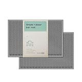 ZJWZLG 2 Pack Bar Mat, Home Bar Tool Drying Mats, Bar Accessories for The Home Bar Set 18''x12''（Gray） for Bars, Outdoor Camping, Bar for Home