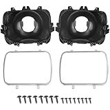 BHB 2P Headlight Mounting Bucket Kit 5x7 Compatible with 42437 Headlamp Mounting Replacement for Chevrolet Express GMC Cadillac Pontiac Oldsmobile Buick Savana 1500 2500 3500 Safari Yukon Topkick