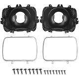 BHB 2P Headlight Mounting Bucket Kit 5x7 Compatible with 42437 Headlamp Mounting Replacement for Chevrolet Express GMC Cadillac Pontiac Oldsmobile Buick Savana 1500 2500 3500 Safari Yukon Topkick
