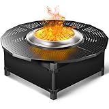 Wanchao 47.8 in with Oxford Cloth Safety Enclosure Fire Pit Surround Tabletop for Solo Stove Yukon, Bonfire & Tiki Fire Pits, 30.2 in Inner, Durable Tabletop, Safe & Spacious Outdoor Accessory.