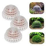 3 PCS Aquarium Moss Ball Holder Professional Aquarium Plant Holder Plastic Moss Ball Fish Tank Plant Holder with Filter Stone for Fish Tank Accessories