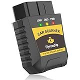 FlyroadUp OBD2 Scanner Bluetooth for iPhone iOS Android OBDII Diagnostic Scan Tool Code Reader to Clear Error Code