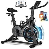 Exercise Bike, CHAOKE Quiet Adjustable Magnetic Resistance Stationary Bike for Home Cardio with App Compatible, 300LB Weight Capacity Indoor Cycling Bike with Comfortable Seat & Digital Display