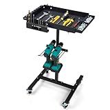 OLBRUS Rolling Work Table Adjustable Height - Rolling Tool Cart with Drills Storage, Portable Mechanic Cart Tool Storage Organizer on Wheels for Garage Bike Work Shop