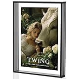 TWING 5x7 Picture Frame, Acrylic Photo Frame Self Standing Magnetic Color Floating Picture Frame Use as 5x7, 5x5, 4x6 - Horizontal and Vertical Formats for Wall and Tabletop Display, Grey, 1 Pack